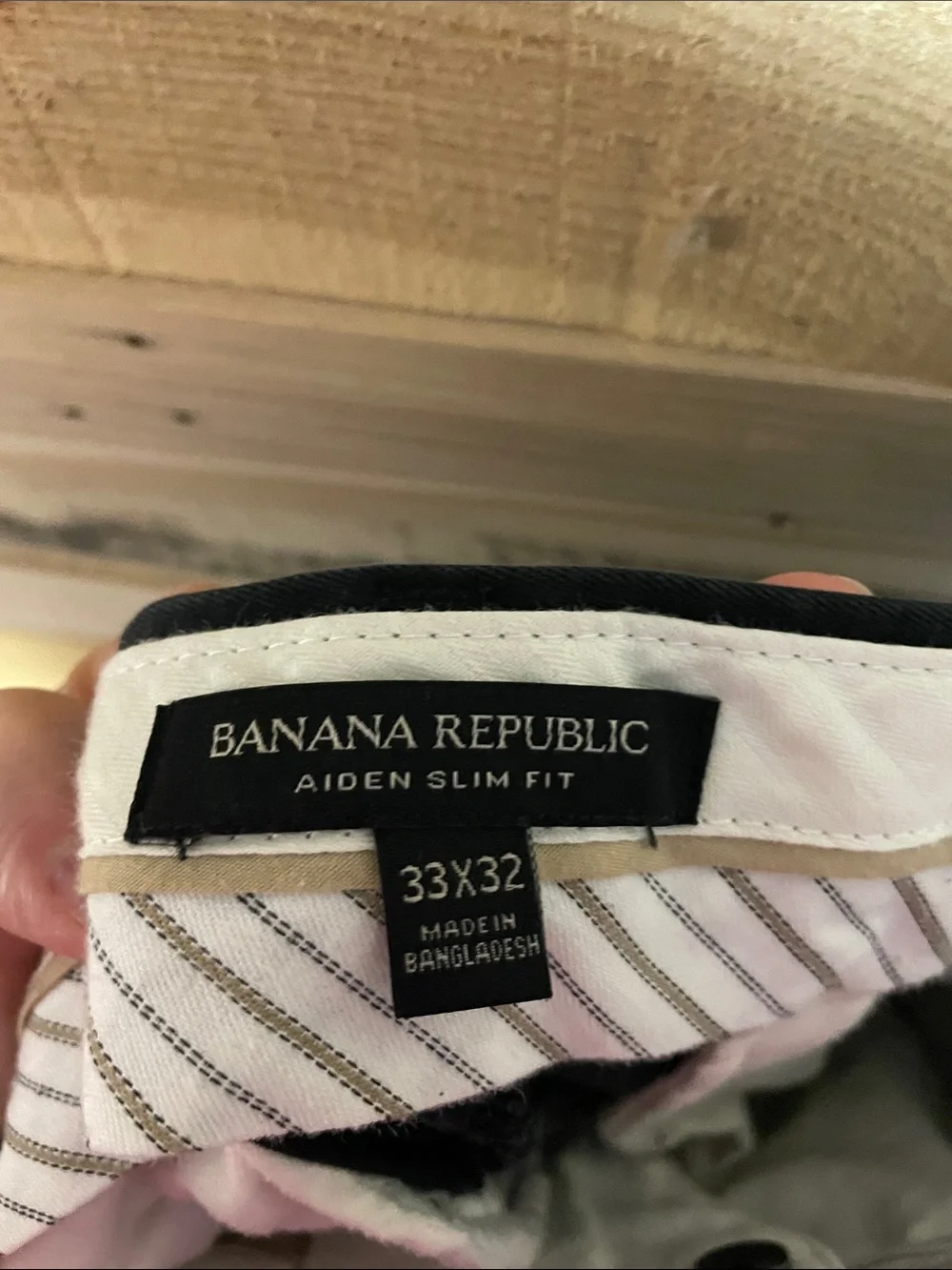 Banana Republic Aiden Slim Fit size 33x32 Black Dress Pants Straight Leg